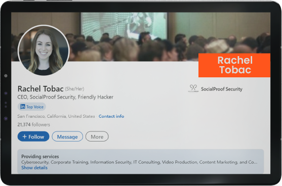 Rachel Tobac - Cybersecurity